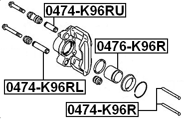 Disc Brake Caliper Guide Pin ( ZZE133 ) For 2005 Toyota Matrix