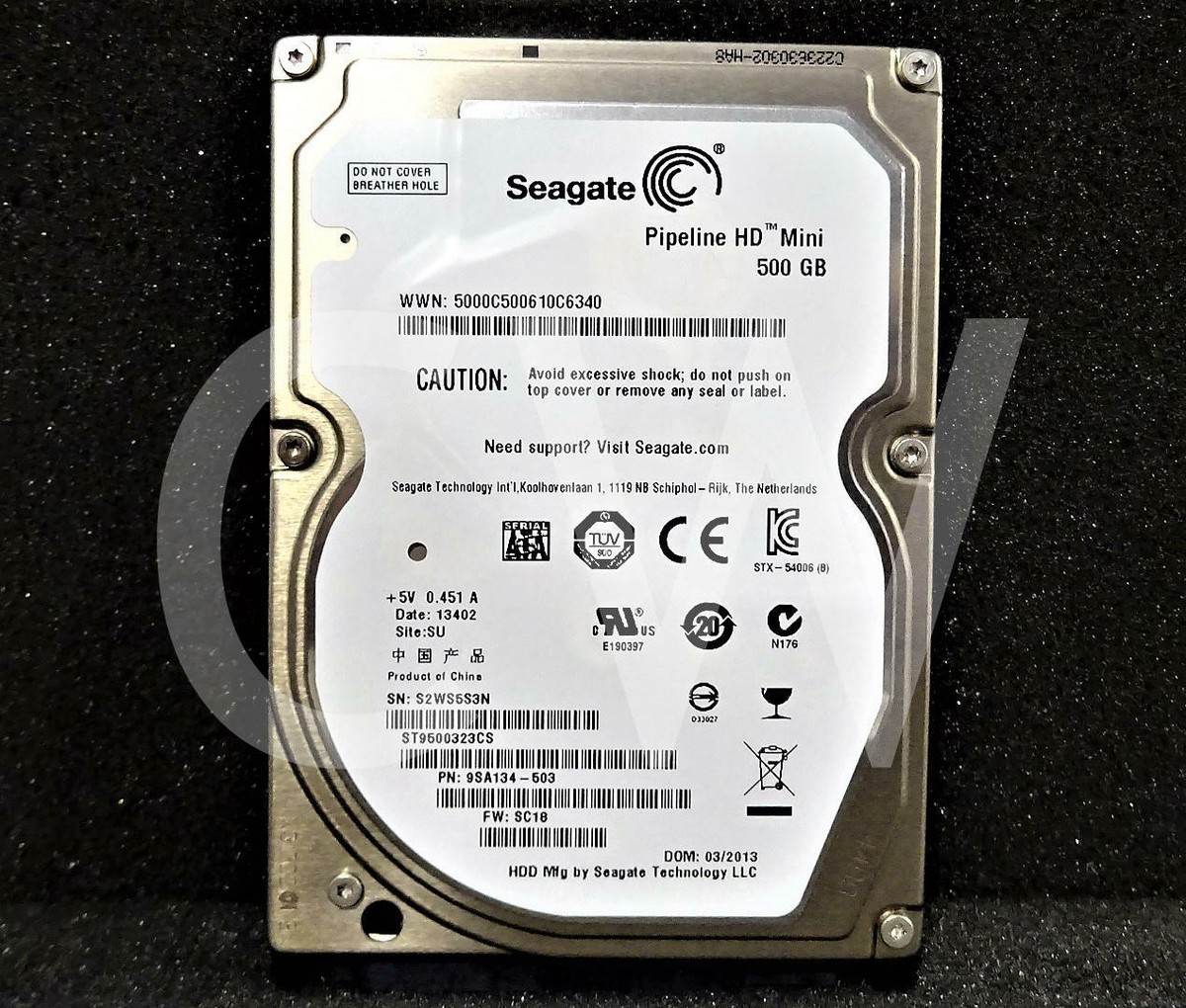 ST9500323CS Seagate PIPELINE HD 500GB 5.4K RPM 3Gb/s 2.5