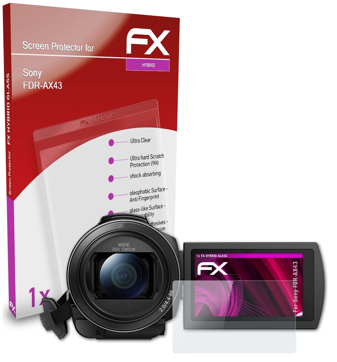 AtFoliX Film De Protection En Plastique Compatible Avec Sony