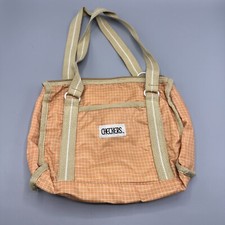 VTG 1970  s Checkers Brand Orange White Squared Checkered Pattern Purse Bag