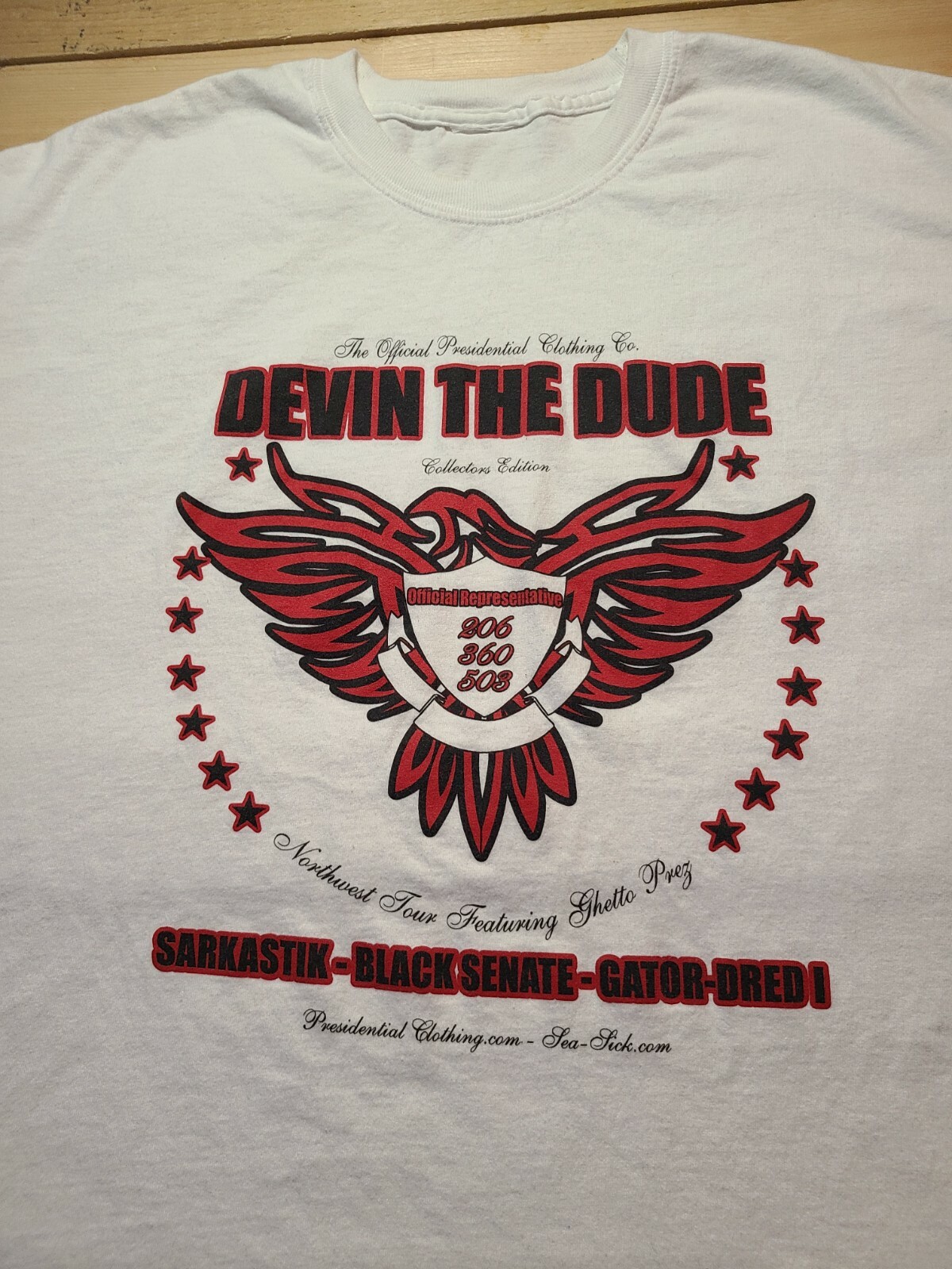 FILA Camicia vintage Devin The Dude. Hip Hop Rap Tour XL braccio della morte