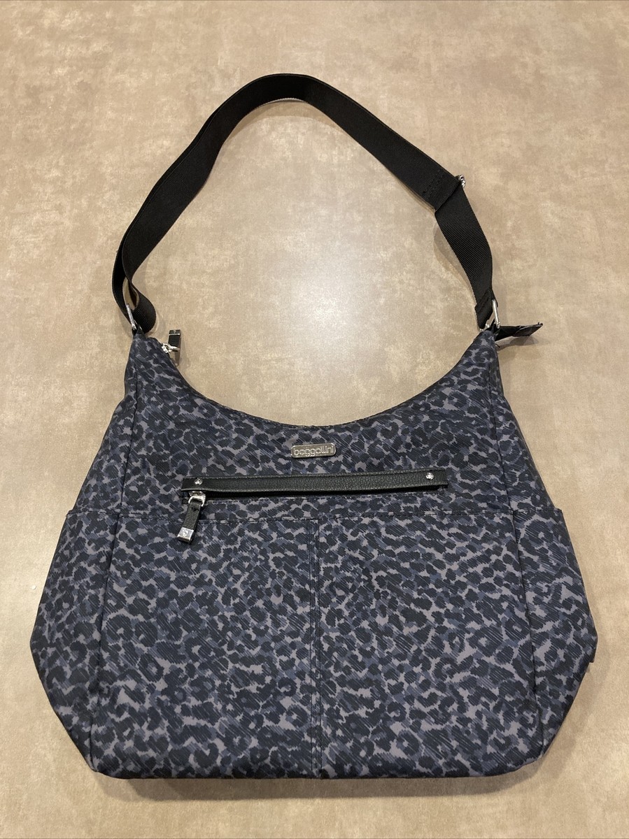 Baggallini~All Around Hobo Charcoal Cheetah Print Purse NWOT  display picture 1