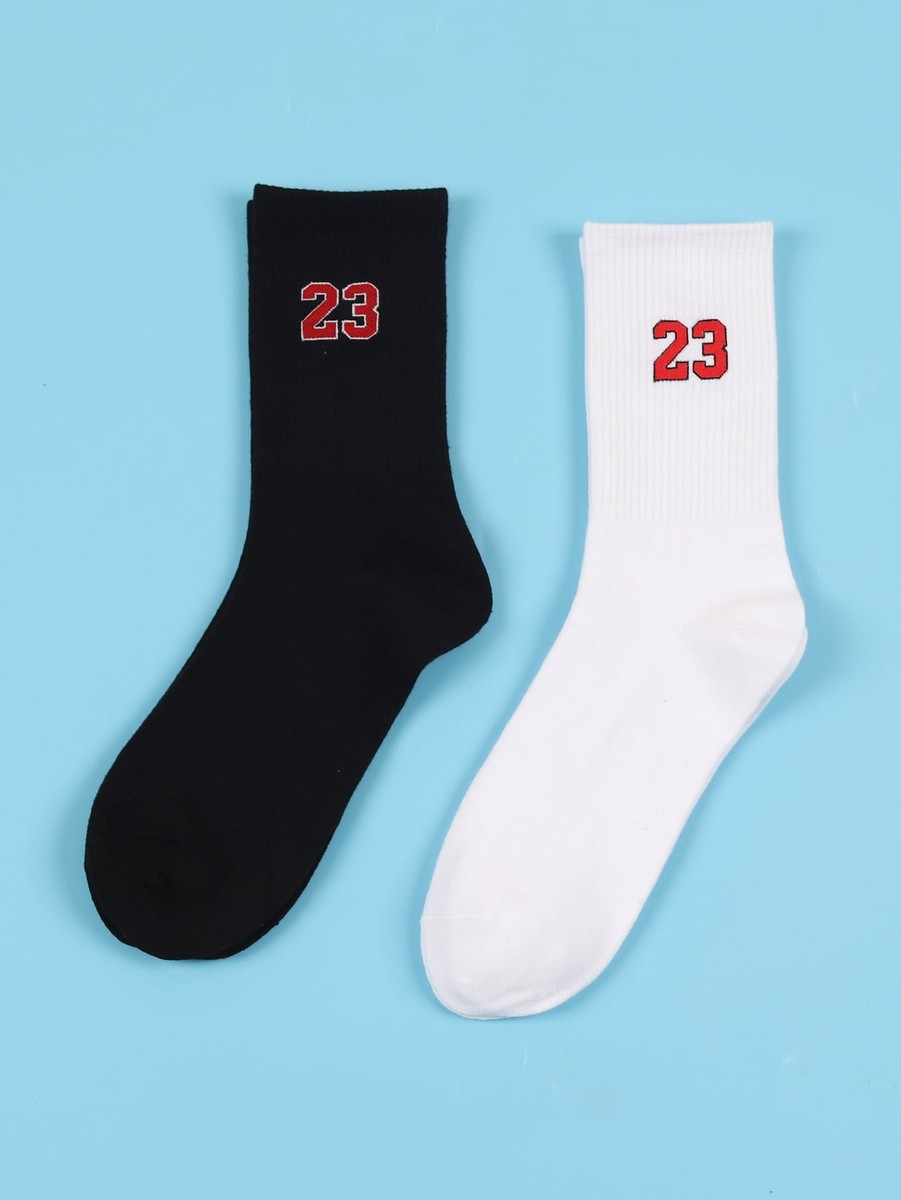 2pairs Number 23 Crew Socks Silly Socks for Men Funky Socks Funny