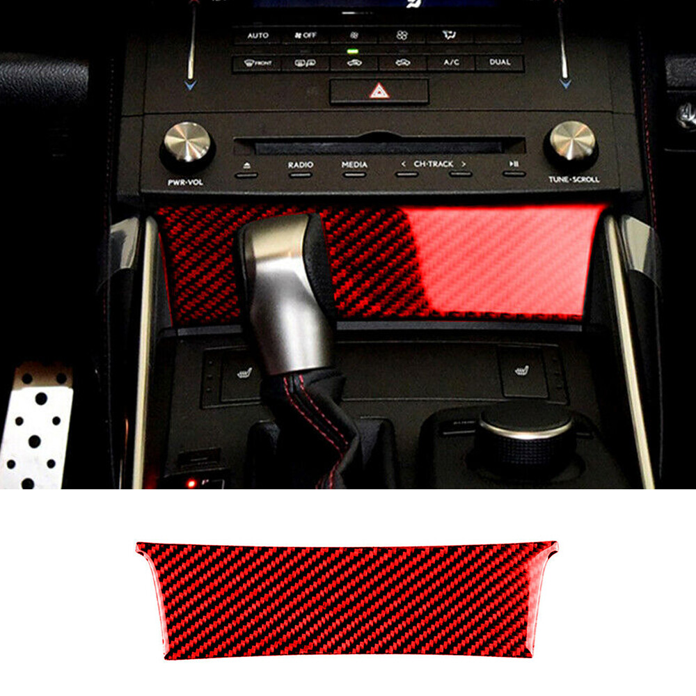For Lexus IS250 IS350 2014-2018 Red Carbon Fiber Central Storage