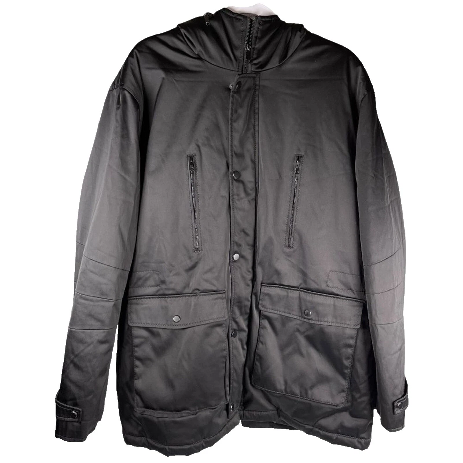 Negro Zara Parkas abrigos, chaquetas y chalecos para hombres