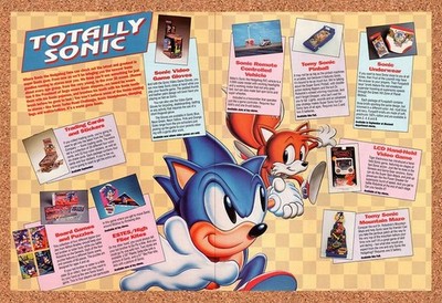 1993 Totally Sonic Sega Merch Original Advertisement / Retro Promo v1