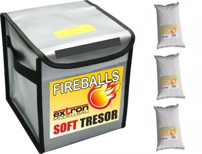 Extron X3363 FIREBALLS Soft Tresor inkl. 3x 1Liter Brandschutz Feuerlöschgranula