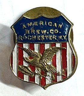 Original Antique "American Brewing Co." Rochester NY Button Hole Pin Cufflink
