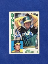 1984 Topps SIGNED Chris Codiroli A's #61 auto autograph