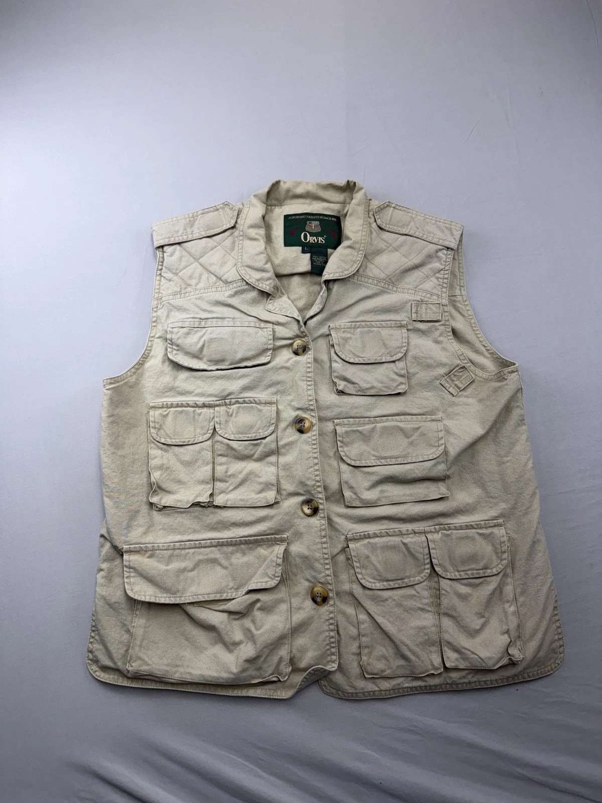 Orvis Vest Large Men’s Utility Safari Hunting 90s Beige Cargo Fishing
Opens in a new window or tab