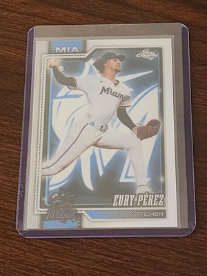 2026 Topps Chrome Light Board Eury Perez Miami Marlins SSP