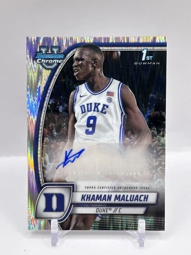 Khaman Maluach 2024-25 Bowman University Chrome Stealth Refractor Auto #46