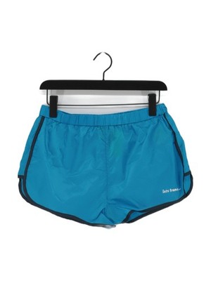 Iets Frans Women's Shorts S Blue Nylon with Polyamide Cut-Off