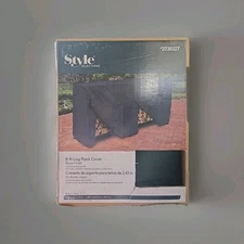 Style Selections 8-FT Log Rack Cover Black 3730327 2 Front Access Panels