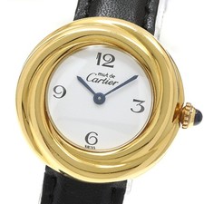 CARTIER Must Trinity W1010844 SV925 Vermeil quadrante bianco quarzo donna_945911