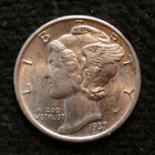 1937 Mercury Dime BU