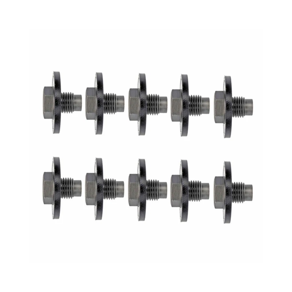 For Ford E-250 2007 08 09 10 2011 Transmission Drain Plugs | 10 Pieces | Black - Изображение 3 из 4