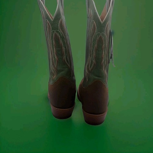Nocona Women's LUISA Brown, Green Square Snip Toe Western Line Dance Boots 8.5 - Picture 5 of 6