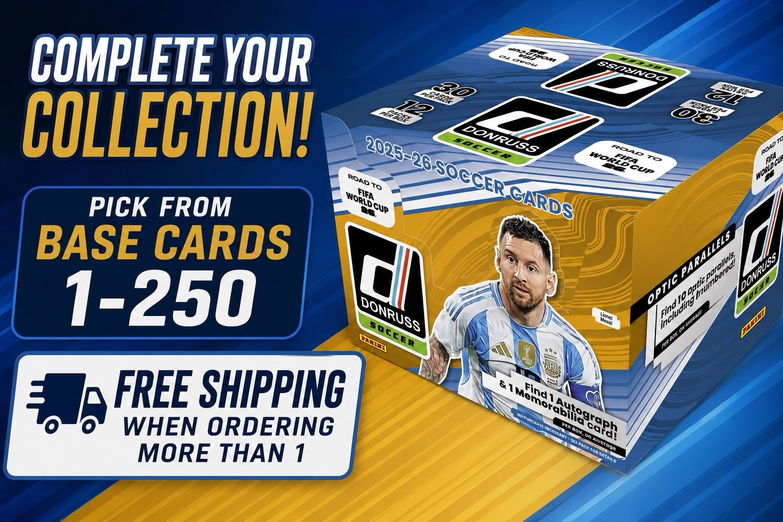 2025-26 Donruss Road To FIFA World Cup 26 - Base Cards 1-250 - Pick From List