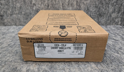 Coca-Cola Cherry Vanilla 2.5 Gallon Soda Syrup Concentrate - BB 10/27/25