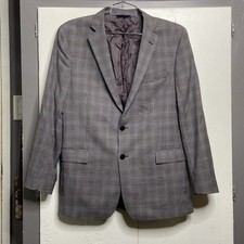 brooks brothers regent lambs wool blazer 42r houndstooth windowpane brown blue