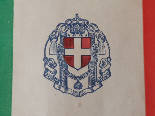 STATO ITALIANO-STEMMA SABAUDO E FASCI LITTORIO-SAVOIA-COPPIA BANDIERE CERIMONIA - Foto 3 di 5
