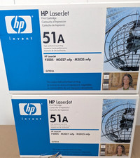   Lot 2 OEM Genuine HP LaserJet Q7551A 51A Black Toner P3005 M3027 M3035 mfp