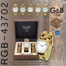 G&B Watch & Bracelet Set Fashion Quartz Wristwatch Jewellery Gift New