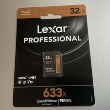 Lexar 32GB 633x Professional UHS-I U1 SDHC Class 10 SD Memory Card