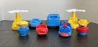Vintage Fisher-Price Little People Chunky Figure Vehicles Lot Cars Helicopter