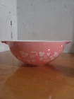 PYREX Vintage Pink GLOSSY Gooseberry 4 QUART Mixing Bowl 444  EXCELLENT COLOR!