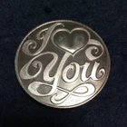 Silver Round ● 1 Troy ounce ●  I Heart (LOVE) You ● no year date ●  .999 Fine