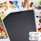 A4 Black Card Thick 270gsm Recycled Cardstock Sheets Mount Backing Craft Art