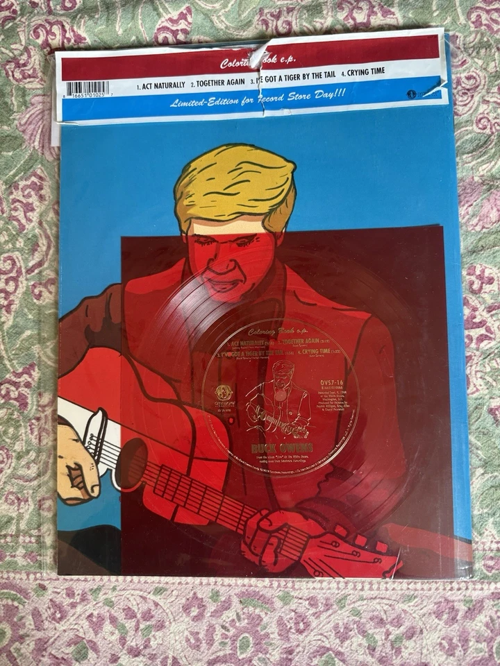 Coloring Book EP by Buck Owens RARE Vinyl 7" Flexi-disc RSD Apr-2012 Omnivore - Image 2 of 2