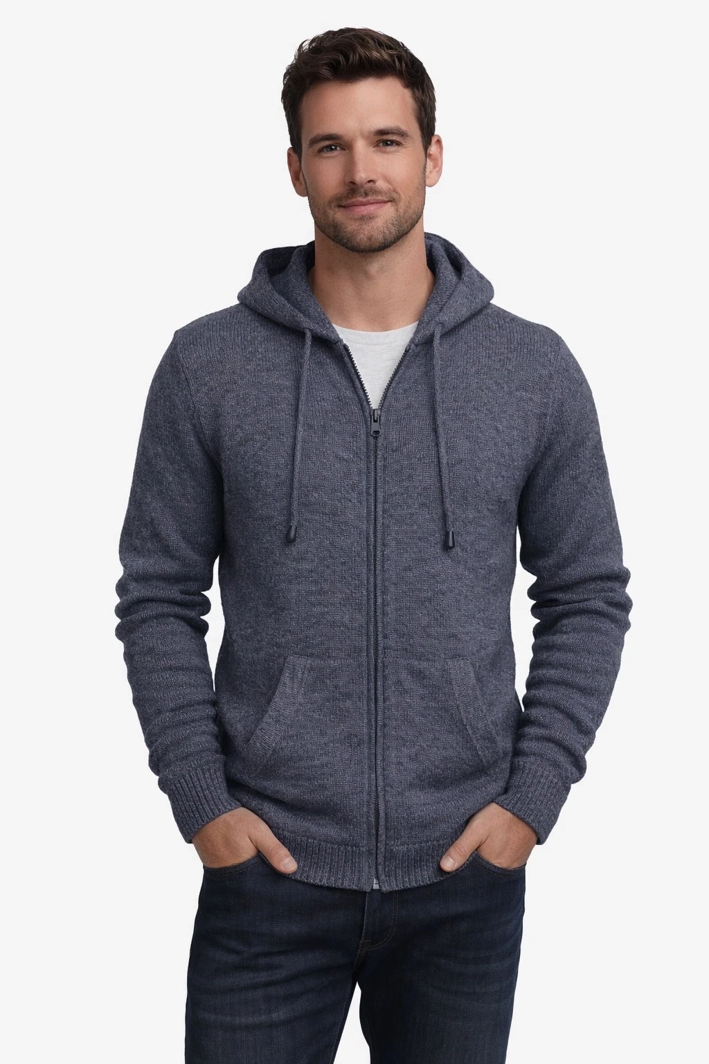 MEN HANDMADE ANDEAN ALPACA GRAY SOLID ZIP HOODIE SWEATER SZ S
Opens in a new window or tab