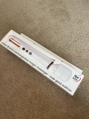 Rechargeable Handheld Massager Wand   Rose Gold   Cordless Personal Body Massage