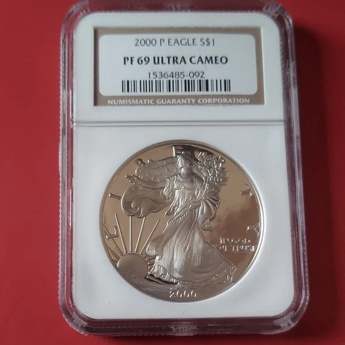 U.S. Mint American Eagle 2000 P 1oz Silver Proof NGC PF69 Ultra Cameo