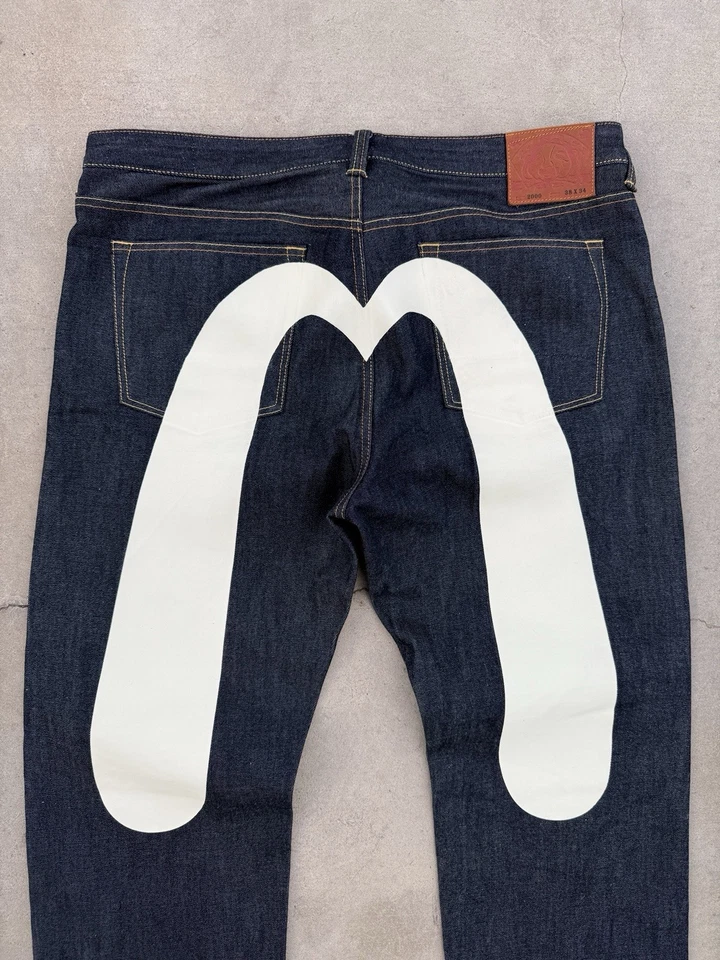 Jeans Evisu tamanho 38 jeans selvedge japonês basicamente novo usado apenas algumas vezes - Imagem 2 de 4