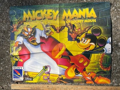 Mickey Mania Timeless Adventures Mickey Mouse Sony Game Magazine Poster