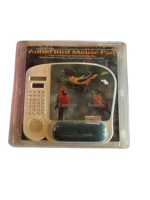 Vintage Audio Bird Mouse Pad Bird Sounds w Calculator Retro Computer NOS