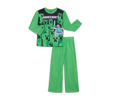 NEW Minecraft Boys Long Sleeve Top and Pants, 2-Piece Medium 8 Pajama Set