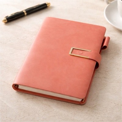 A5 Planner Journal Notebook Gift Set Hardcover Pink w/ 6 Gel Pens New
