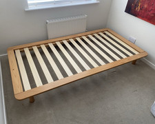 MADE.com Single platform floating Bed Frame, oak, Japandi, Scandi style