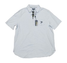 Polo Ralph Lauren Men's Blue P-Wing Knit Oxford Mesh Short Sleeve Polo Shirt L