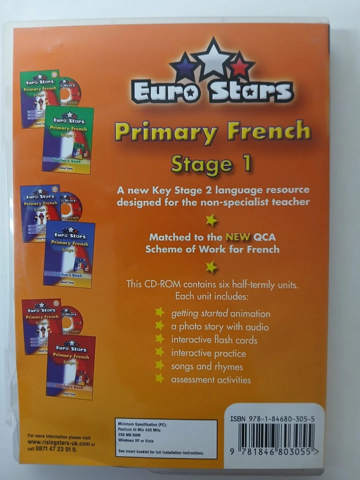 Euro Stars Primary French Stage 1, Rising Stars, PC CD-ROM - Image 2 of 2