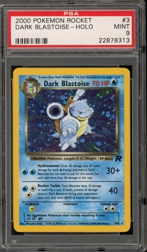Pokemon Dark Blastoise Team Rocket Unlimited Holo Rare #3 PSA 9 Mint