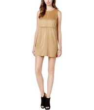 Kensie Womens Faux Suede Shift Dress