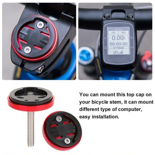 MTB Road Bike & Bicycle Computer Holders Stem Top Cap Cycling GPS Mount Brackets - Picture 5 of 14