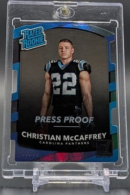 2017 Donruss Rated Rookie Christian McCaffrey #318 RC Press Proof /75