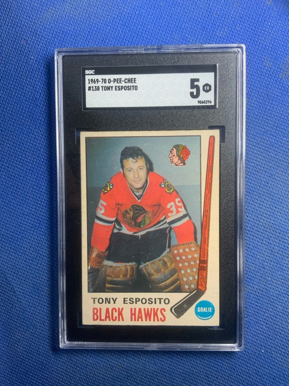 Deal for 1969-70 O-Pee-Chee OPC Hockey #138 Tony Esposito HOF Blackhawks SGC 5